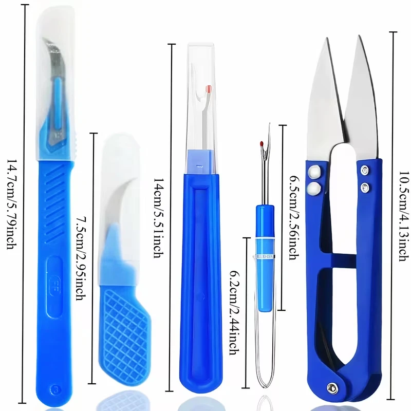 Seam Ripper Stitch Remover Tool Set Sewing Unpicker Cutter for Tailor Fabric Craft DIY Clothing Alteration Repair Kit
