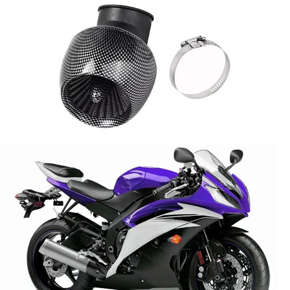 

1pcs Carbon Fiber Elbow Air Filter 5.4*3.6in for Motorcycle Universal Elbow Neck Air intake Filter