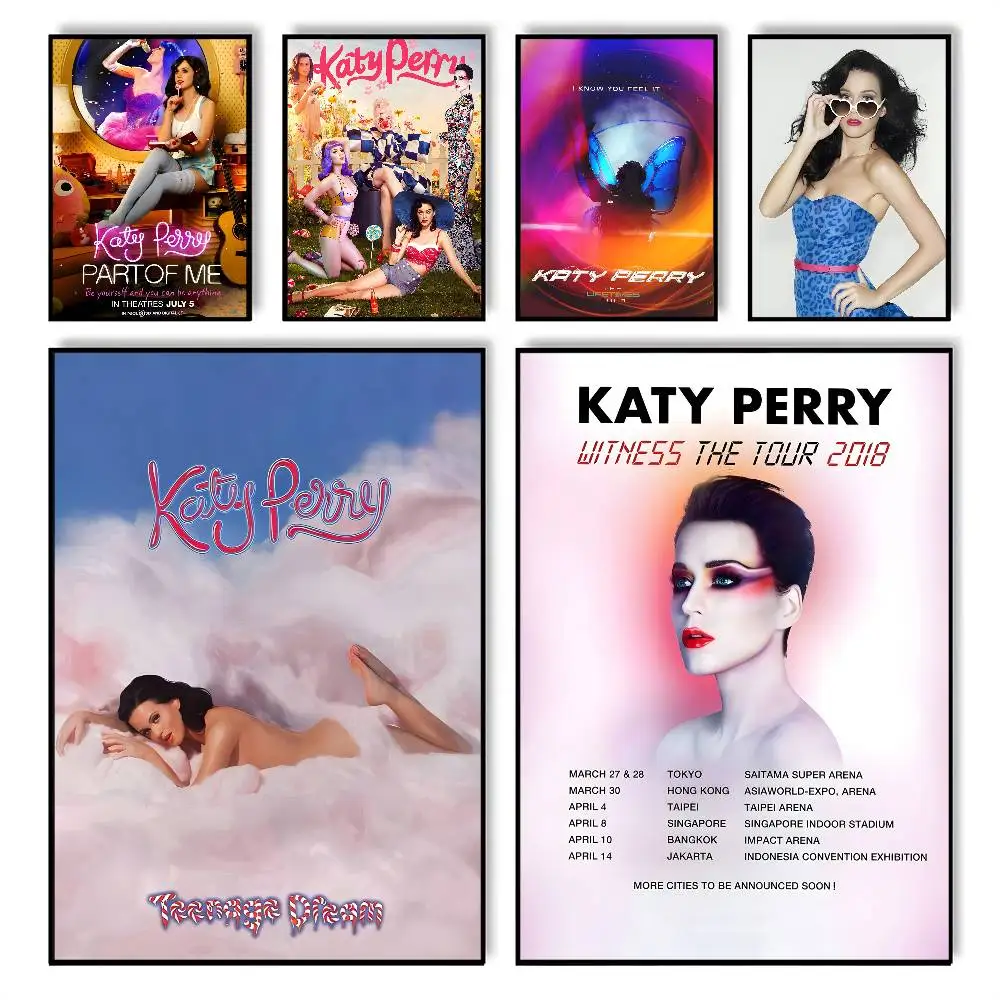 Певец K-Katy P-Perry плакат настенный художественный принт искусство подходит для гостиной, спальни, бара, гостиной, домашнего декора, подарок
