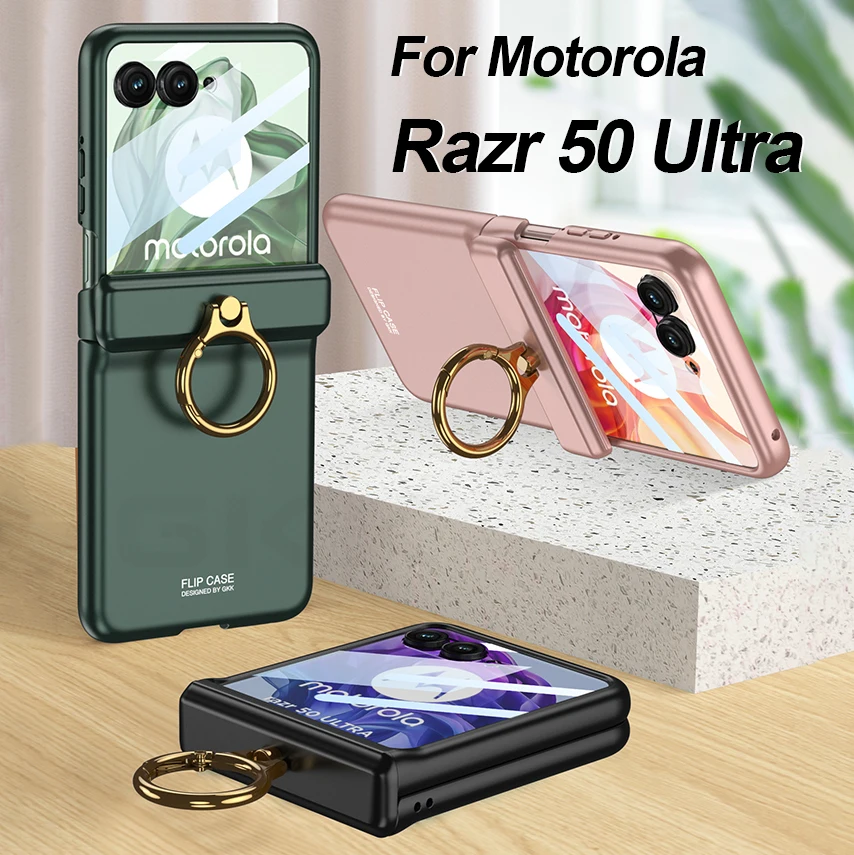 

GKK Original Case for Moto Razr 50 Ultra Magnetic Hinge Protective Screen Glass Matte Plastic Cover For Razr 50 Ultra Case Coque