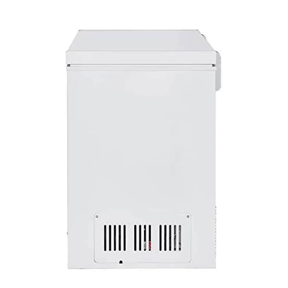 Garage-Ready Deep Freezer with Adjustable Thermostat and Removable Wire Basket 3.5 Cu. Ft. White