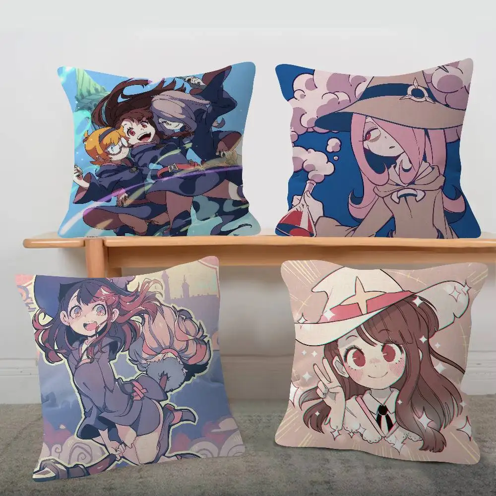 Anime Little Witch Academia Cute Cartoon L Game Cushion Cover Pillowcase Upholstery Sofa Throw Pillow Home Decor Pillowcas