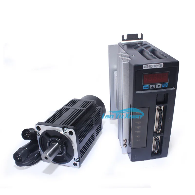 

Factory Direct Slaes 220V 750W 2.39N.M 3000RPM 80ST-M02430 Single Phase AC Servo motor With Driver