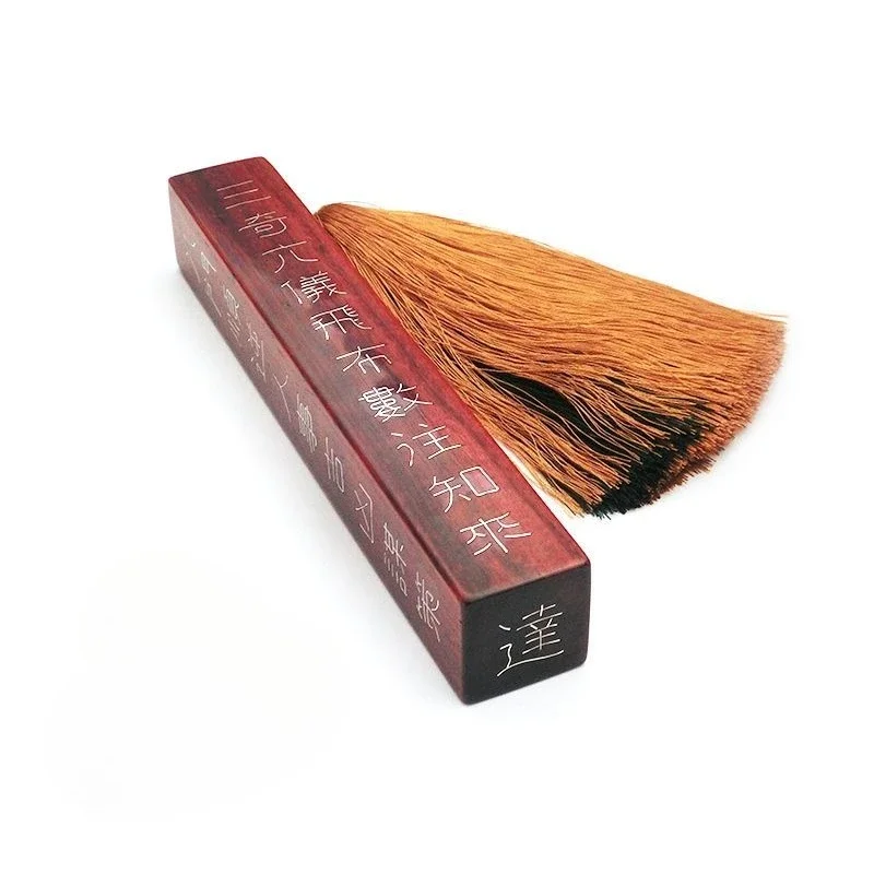 Qimen Yujia Xingmen Divine Instrument Manifestation Tongzhen Handmade lobular red sandalwood silver silk ruler handle