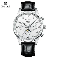 Gigididi Mechanical Watch Men Luxury  316L Steel Automatic Wristwatch Waterproof Clock Original SeaGull Movement 2023