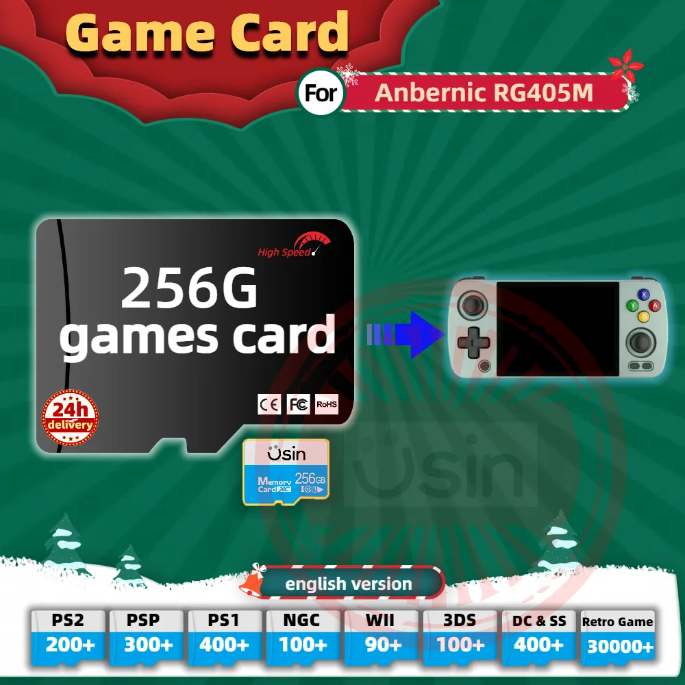 Memory Game Card For Anbernic RG405M English version Retro PS2 PSP Games Android Gaming portable Console SD TF H-SPEED 256G