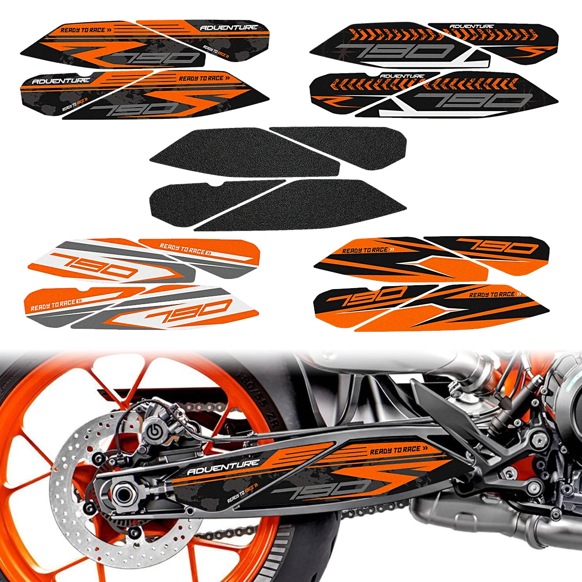 

For KTM 790 SUPER ADVENTURE Duke Motorcycle Rocker Arm 3M Material Reflective Racing Wheel Rim Hub Strip Stickers Accessories