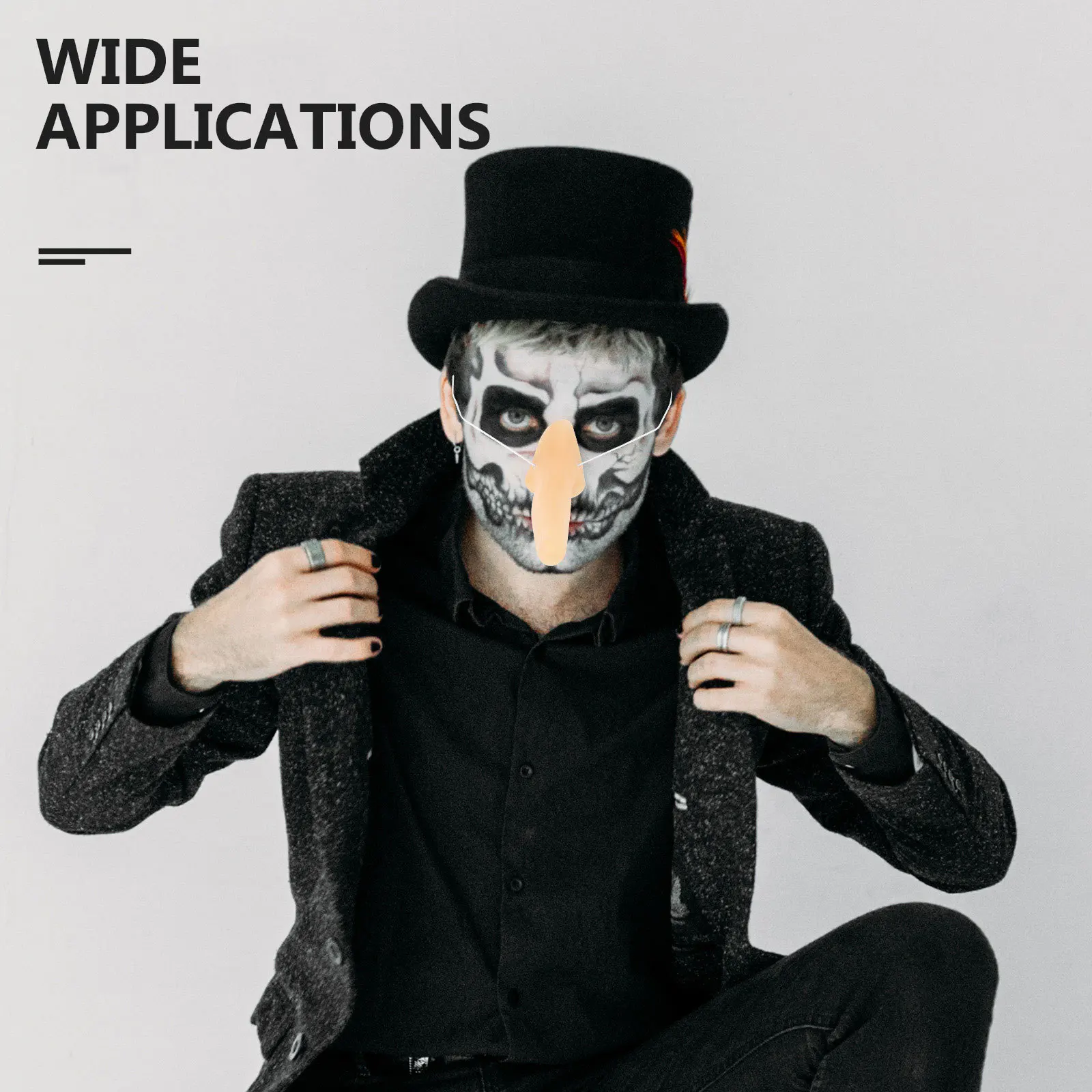 ชุดคอสตูมจมูกยาวแบบแม่มด ทำจากยางลาเท็กซ์ ปลอม ปลายแหลม สำหรับงานฮาโลวีน คอสเพลย์ ปาร์ตี้ การแสดงบนเวที แต่งตัวแฟนซี