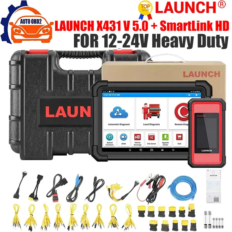 

LAUNCH X431 V+SmartLink HD Read Fault Code Commercial Vehicle Heavy Duty Truck Diagnostic Scanner Diesel Machinery Bus Scan Tool