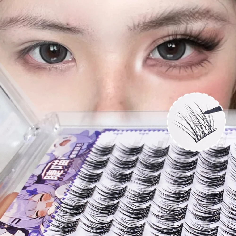 

6 Rows Stemless False Eyelashes Naturally Photogenic Soft Thick Dense Curled Fake Eyelash Light-face Simulation Lashes Wholesale