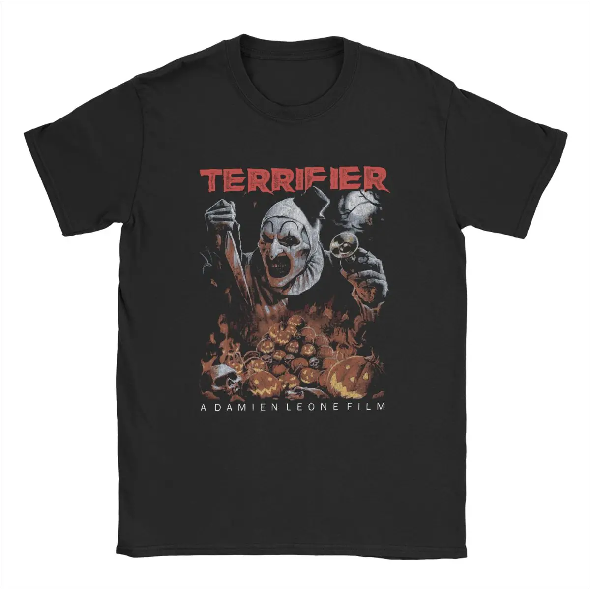 Scary Movie Terrifier Horror art Halloween Amazing Pure Cotton Tee Shirt Short Sleeve  T Shirt Crew Neck Clothing Plus Size