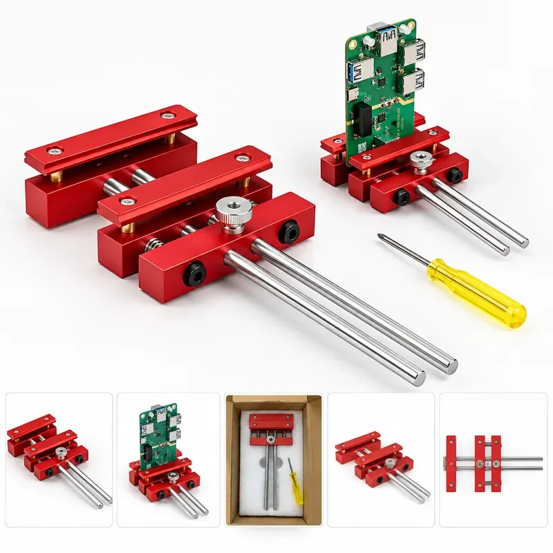Aluminum Alloy PCB Soldering Fixture Circuit Board Welding Clamp Holder Anodized Max Opening 150mm