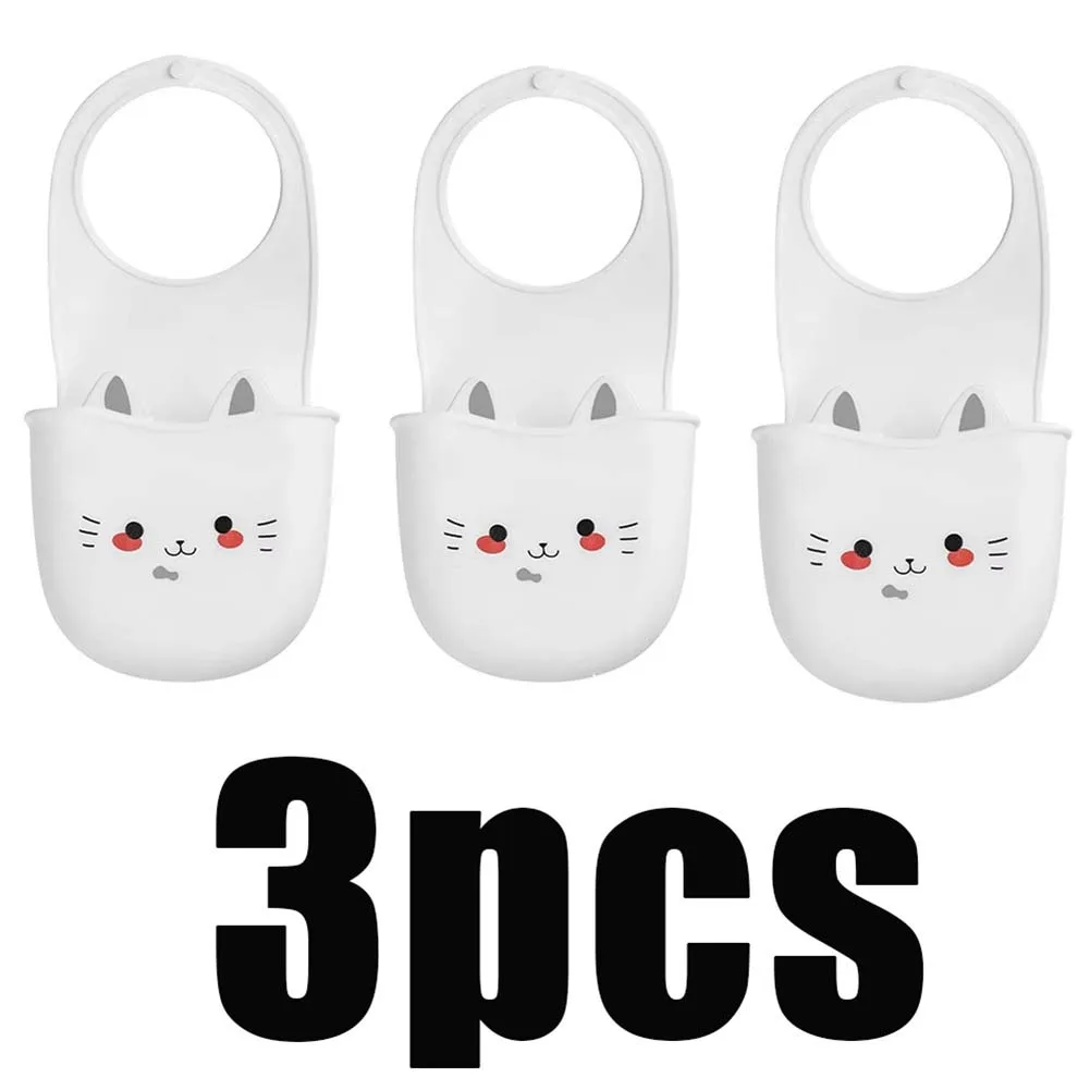 

3/2/1pcs Cartoon Cat Hanging Basket Soft Snap Fastener Faucet Sponge Holder Silicone Sink Hanging Storage Bag Faucet Accessories