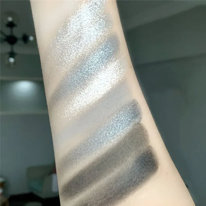 Palette de fards à barrage, 9 couleurs, fard à barrage, noir, smokey, paillettes, smoky, pigments pour les yeux, cool, tonifié, 256