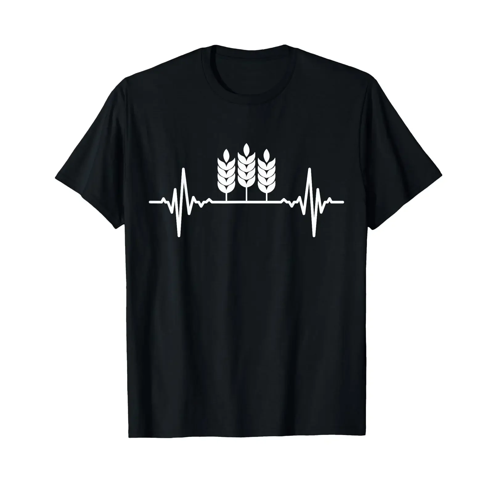 Wheat Agriculture Heart Line Agriculturist T Shirt vintage Washed Stretched Breathable Unisex fashion graphic