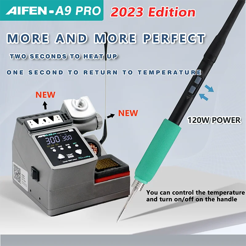AIFEN-A9PRO Soldering Station Compati Soldering Iron Tips C210/C245/C115 Handle Lead-free Electronic Welding Rework Station