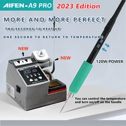 AIFEN-A9PRO Soldering Station Compati  Soldering Iron Tips C210/C245/C115 Handle Lead-free Electronic Welding Rework Station