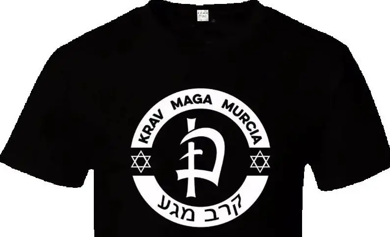 Israeli Martial Arts Krav Maga Murcia Hebrew Alphabet Logo Printed T-Shirt Summer Cotton O-Neck Short Sleeve Men's T Shirt New