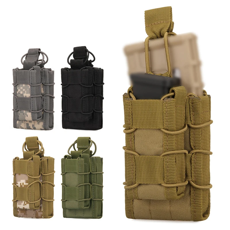 5,56 9mm bolsa para revistas AK AR M4 AR15 doble bolsa para revistas Rifle Pitol Molle Mag funda para caza CS Paintball