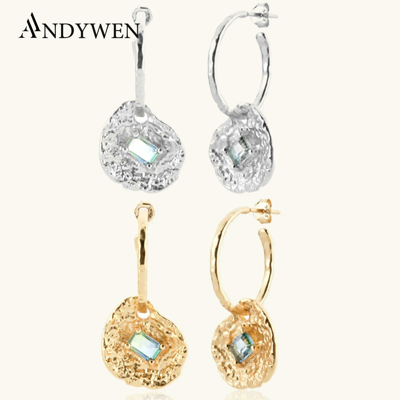 

Серьги-подвески женские из серебра 925 пробы с фианитами