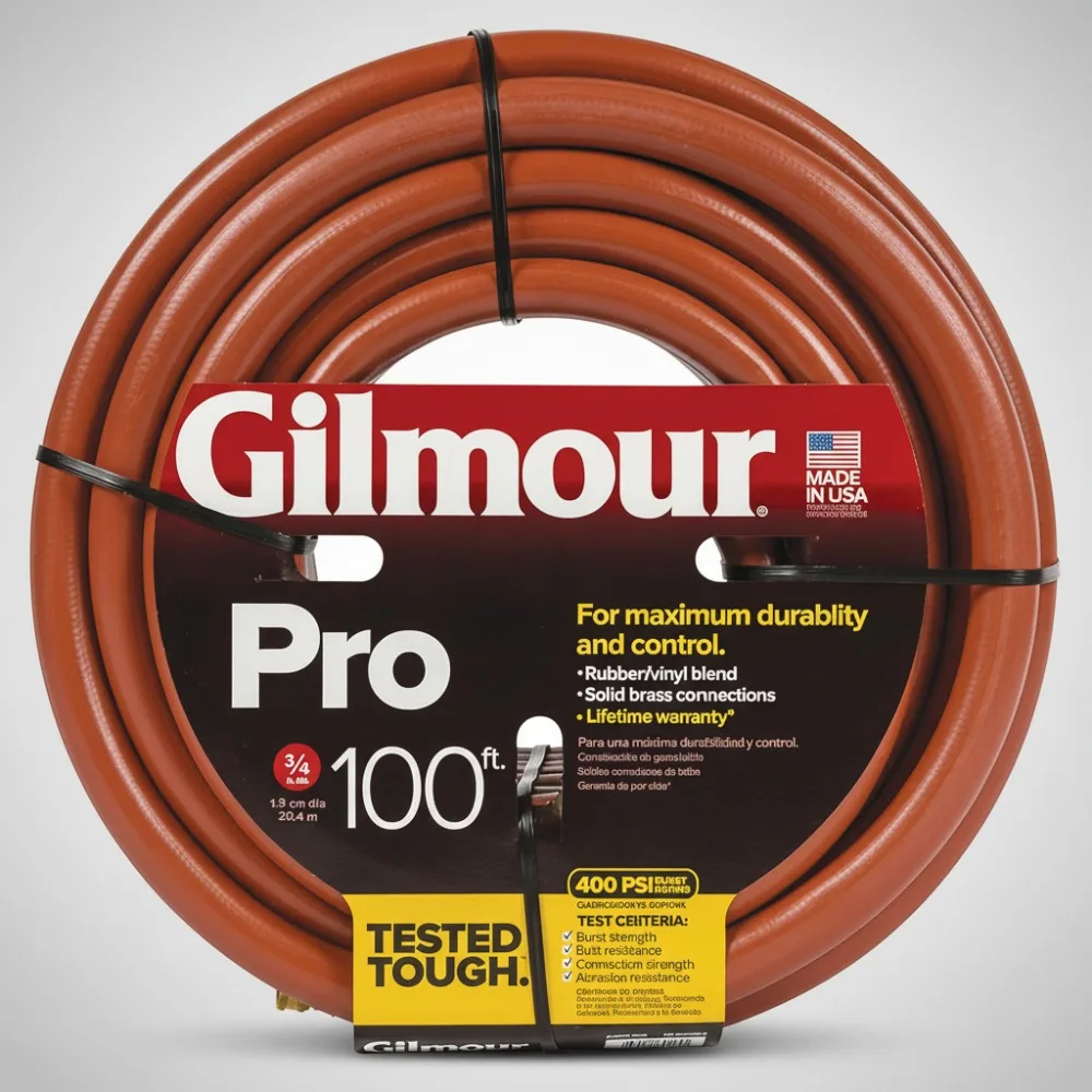 

Heavy Duty 3/4" x 100' Commercial Garden Hose, Durable Kink Resistant Water Hose for Professional Landscaping