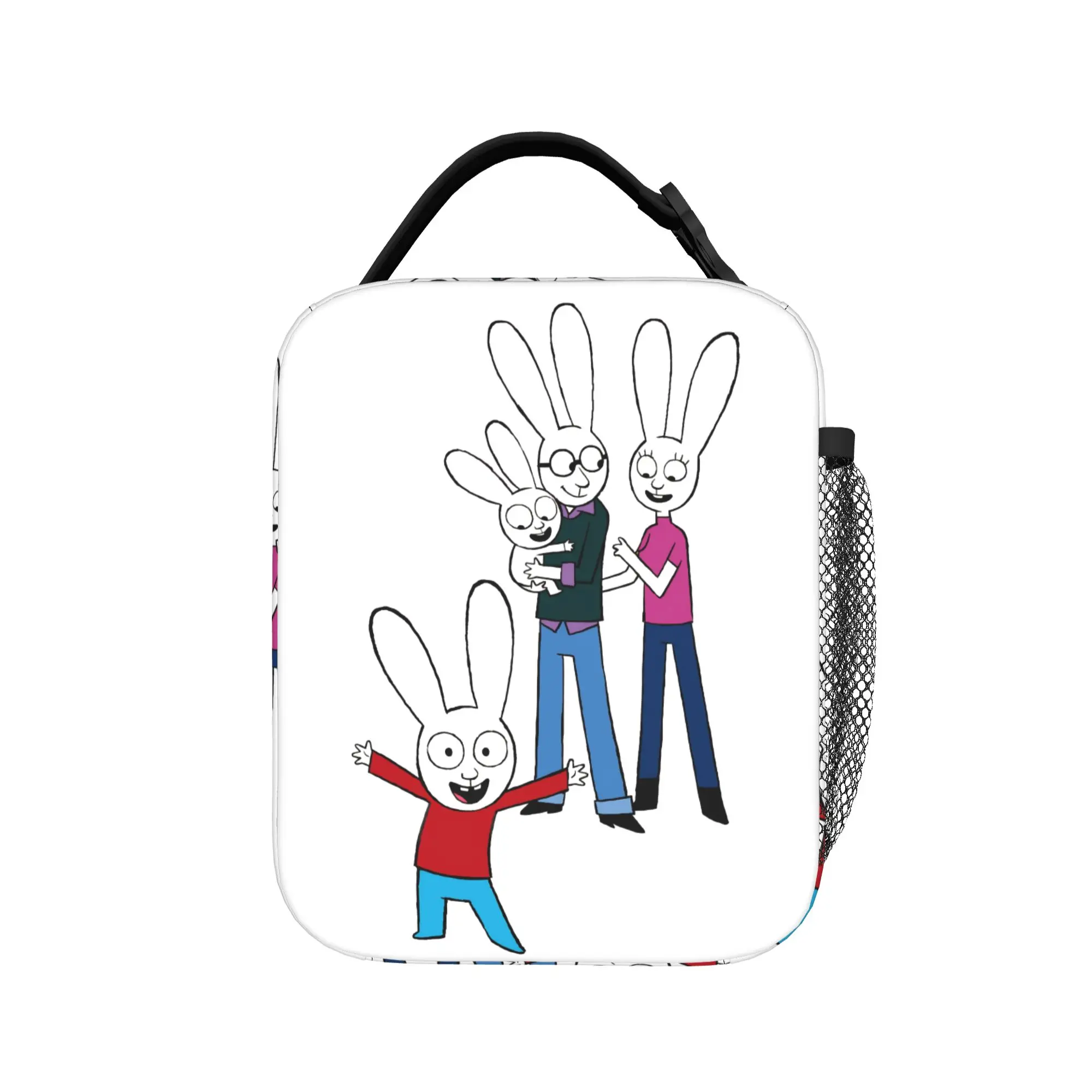 Simons Super Rabbit Post Insulated Lunch Bag Cooler Bag Reusable,Meal Container  High Capacity Tote Lunch Box Food Handbag