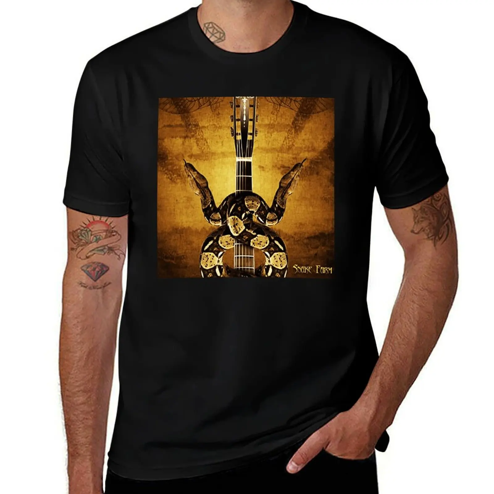 Snake Farm Ray Wylie Hubbard T-Shirt Holiday Party T-Shirt for Men