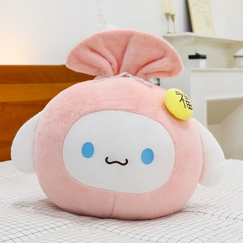 48cm sanrio kawaii pelúcia cinnamoroll boneca de pelúcia anime bonito dos desenhos animados filhote de cachorro peludo travesseiro crianças aniversário presente natal almofada escritório