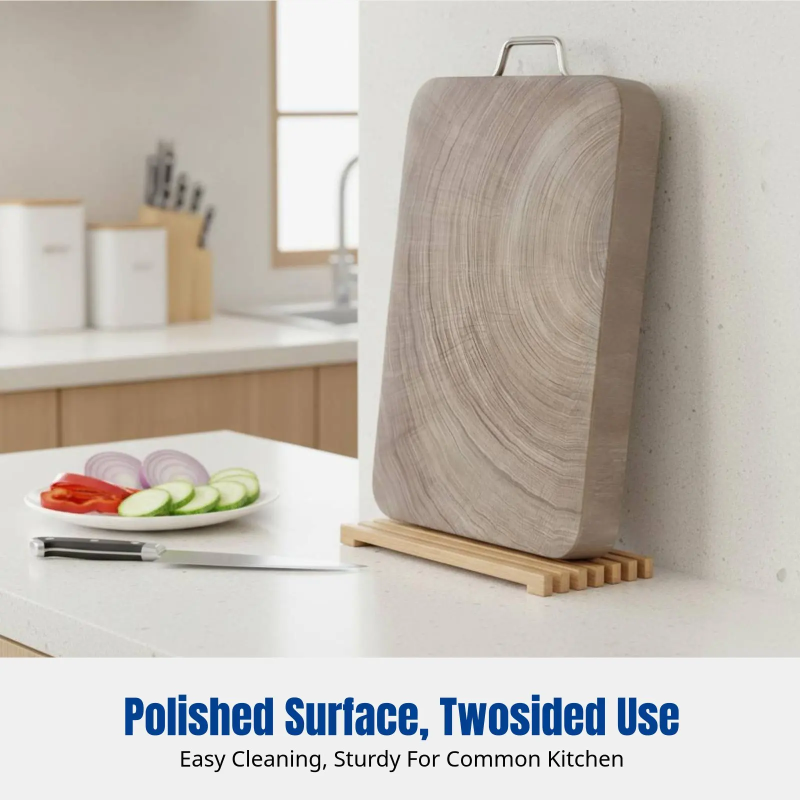 

Ironwood Chopping Board, Vietnamese Durable Wood, Double-Sided Kitchen Use