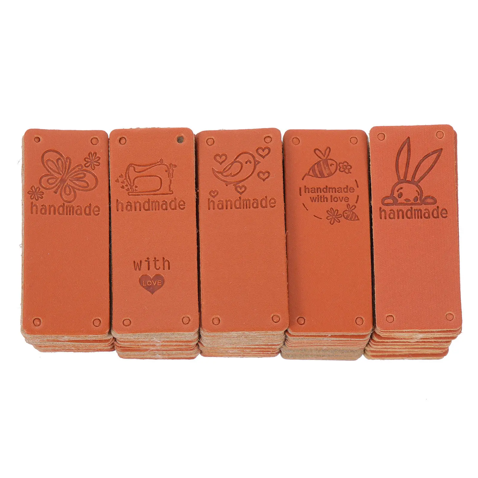 

100 шт. этикеток с тиснением, меняющих цвет, для одежды ручной работы, аксессуары для шитья, бирки для воротников одежды