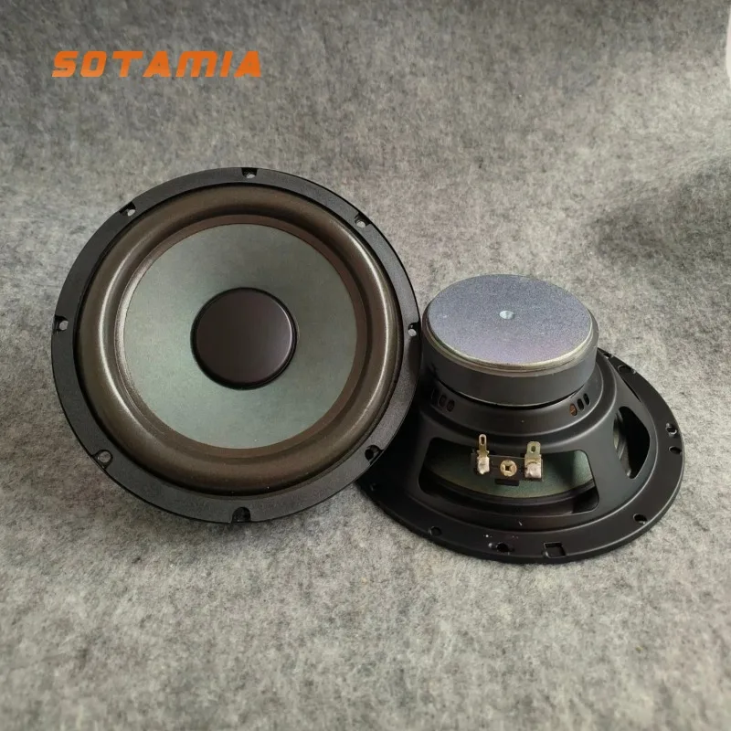 SOTAMIA 2Pcs 6.5 Inch Midrange Bass Speaker Audio 4 Ohm 30W Foam Edge Low Frequency Speaker DIY Home Sound Music Loudspeaker