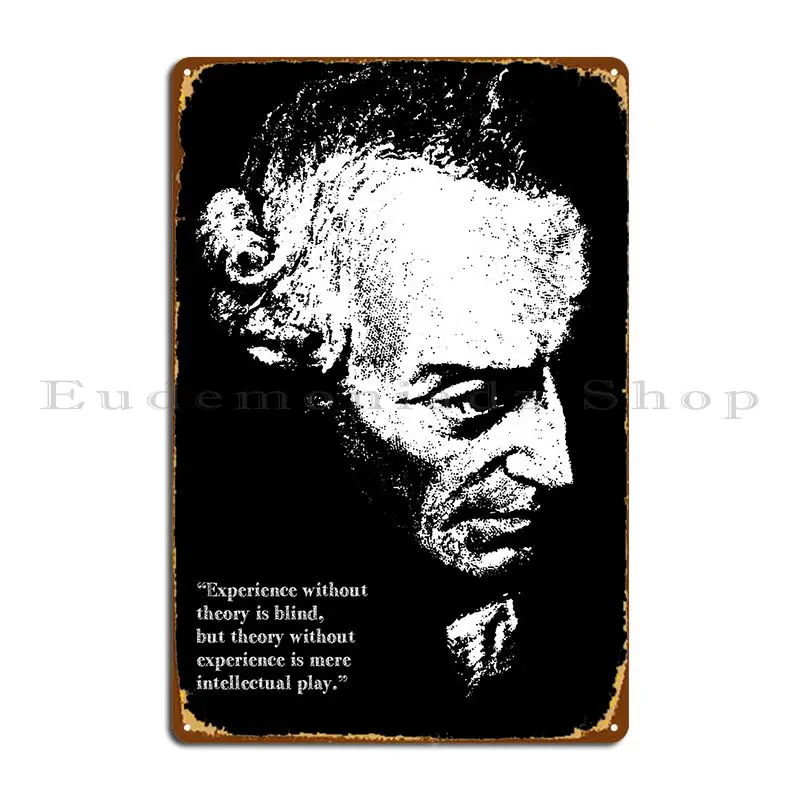 Immanuel Kant Metal Plaque Cinema Home Character Decoration Cinema Tin Sign Poster