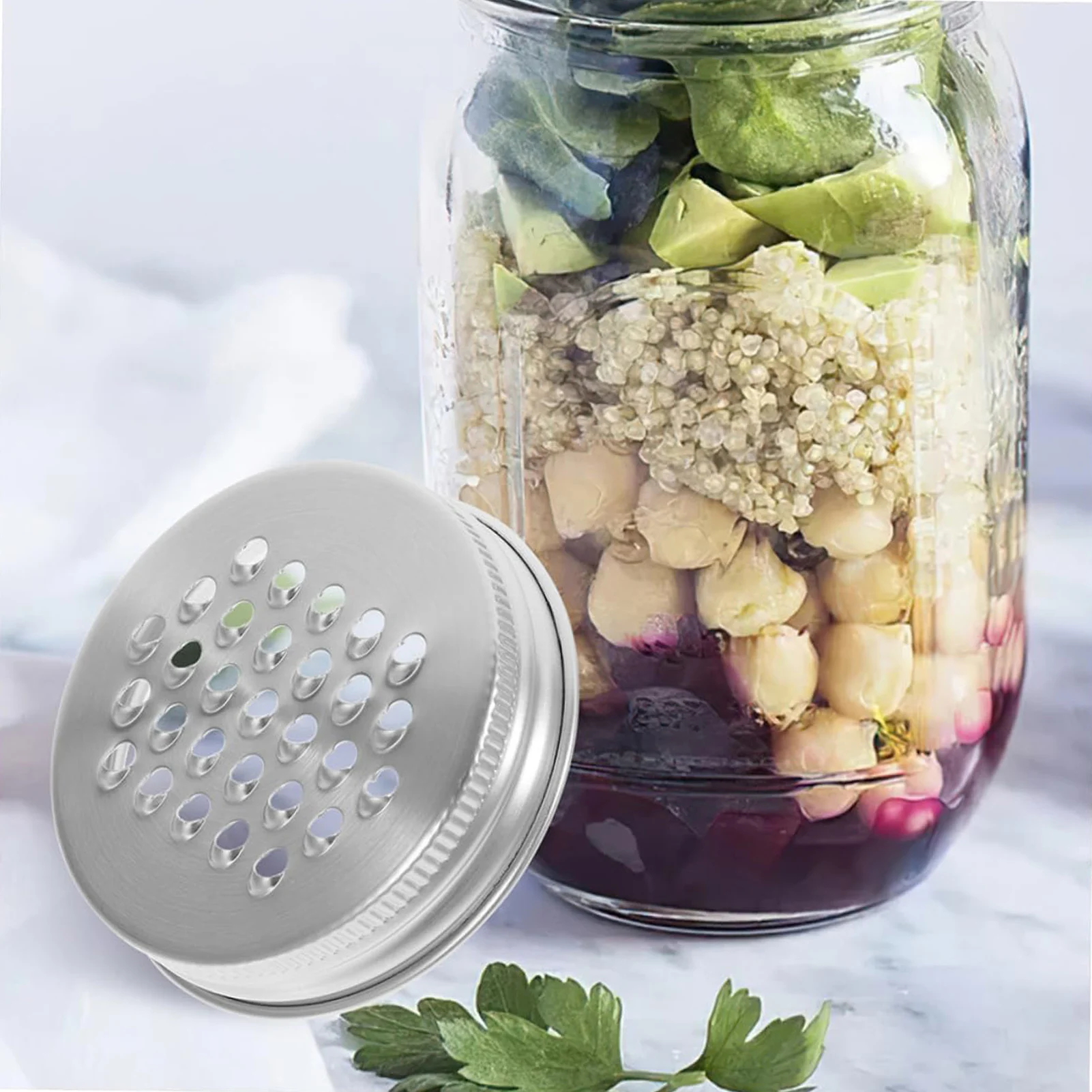 

7.mm Multipurpose Mason Jar Grater Canning Lids Reusable Cheese Grating Lid Fits Vegetable Planing Silk Sealing Kitchen Supplies