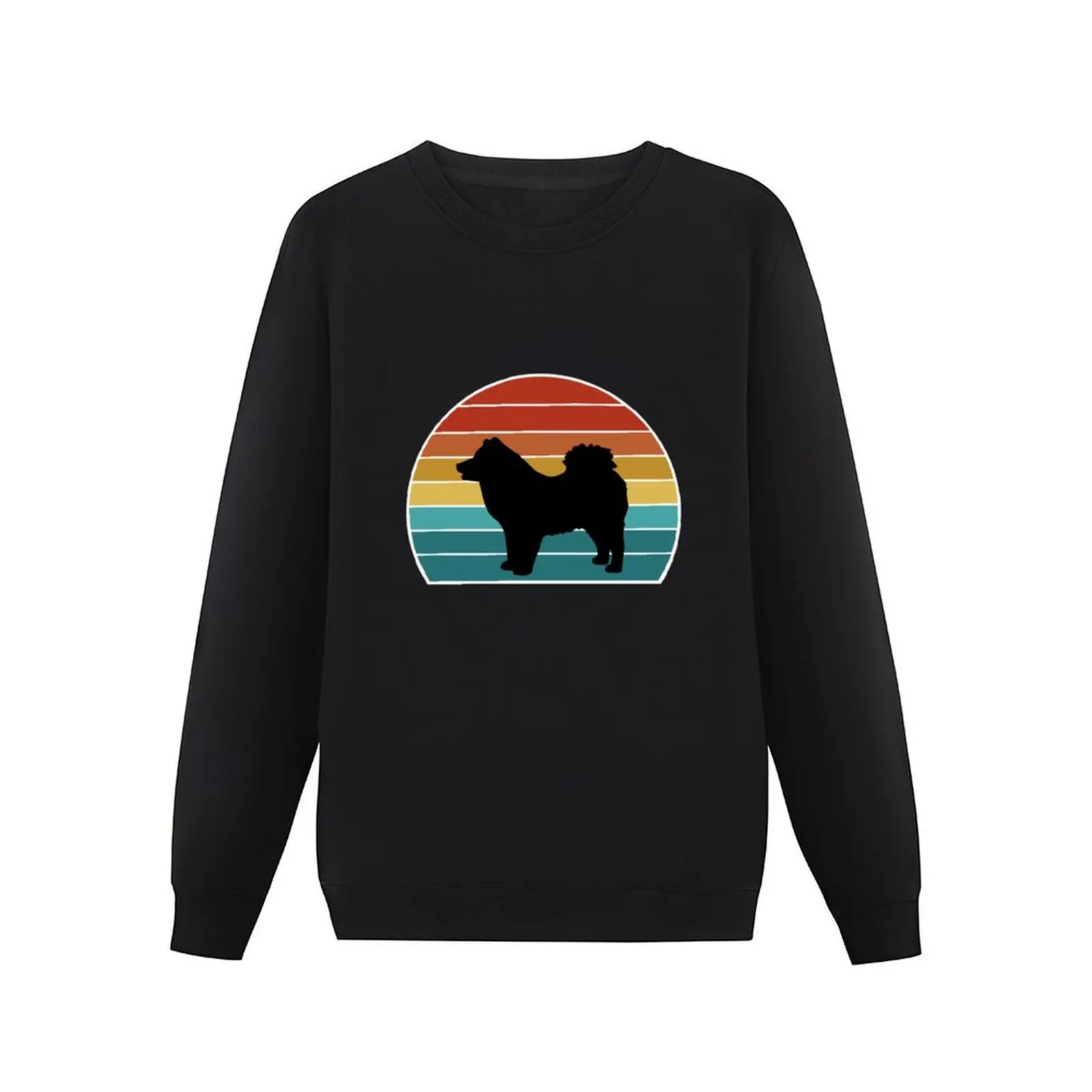 Eurasier Dog Silhouette Vintage Sunset for Dog Lovers Pullover Hoodie aesthetic clothing men's sweat-shirt set sweatshirt male