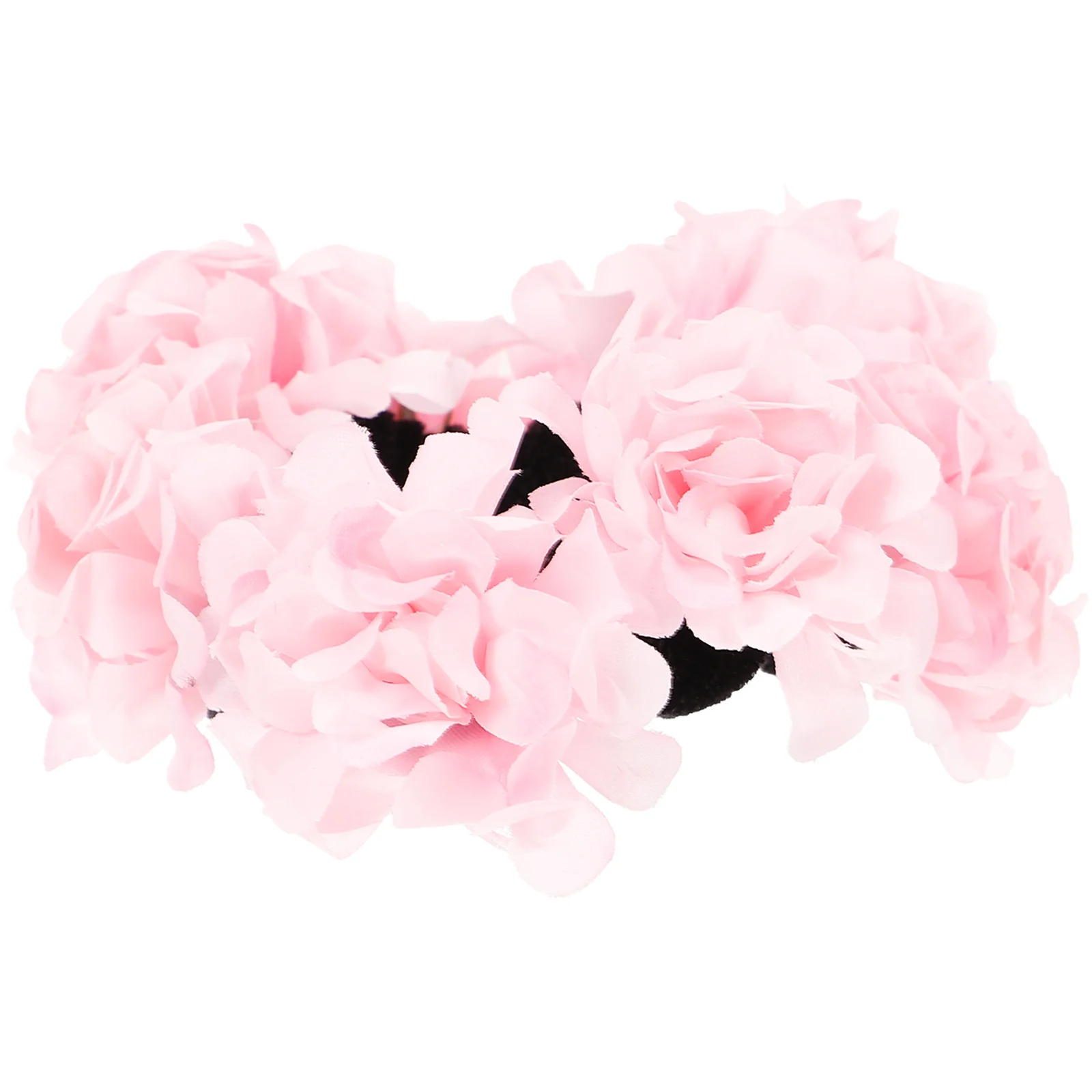 

1pc Rose Rope Elastic Ponytail Holder For Women Pink Stretch Hair Ring Wedding Party Gift Hair Tie Accessories