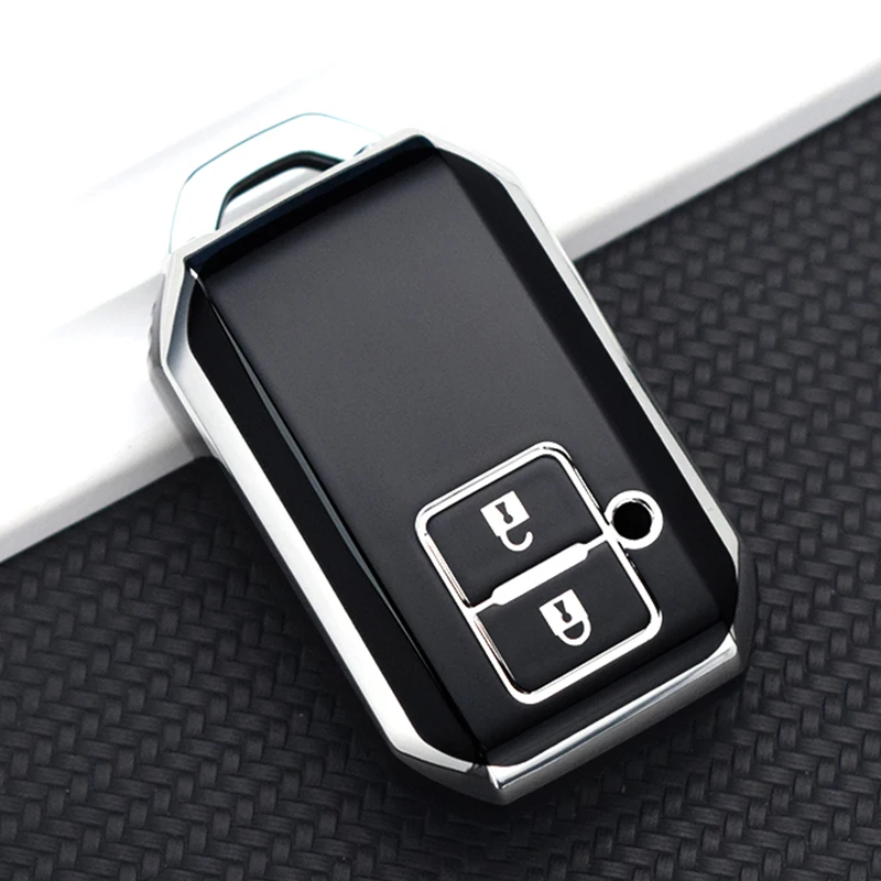 TPU Car Key Case Cover for Suzuki Swift 2017 2018 Keyless Fob Shell Skin Keyring Key Chain Holder Protector