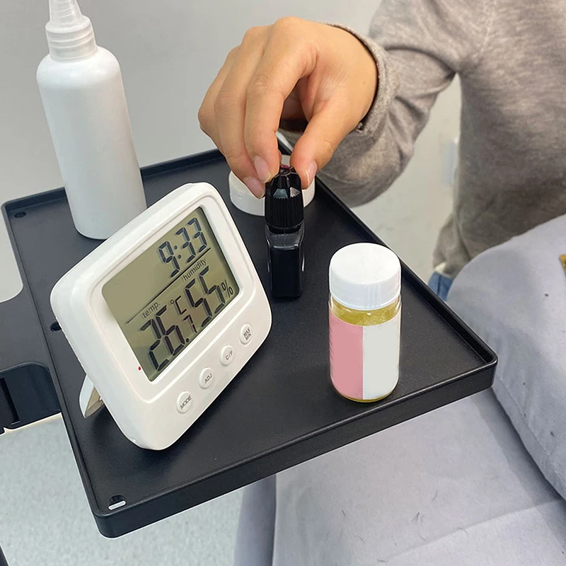 調整可能なラッシュトレイホルダー、リングライト用ユニバーサルクランプクリップオーガナイザー、まつげエクステ用スタンド、美容アクセサリー