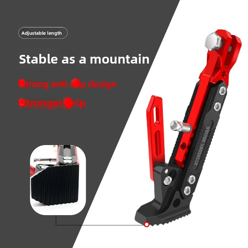 

Motorcycle Modification Parts Side Stand Electric Scooter Stand Adjustable Side Support Aluminum Alloy CNC Scooter Side Bracket