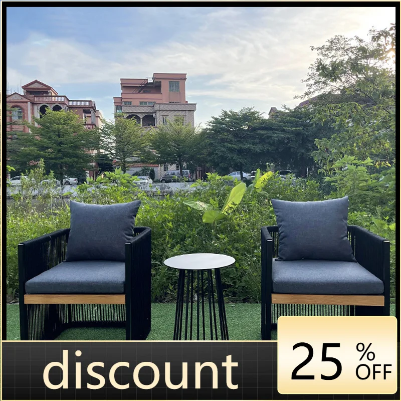 LMM outdoor leisure rope sofa table and chair courtyard villa garden rattan sofa dew