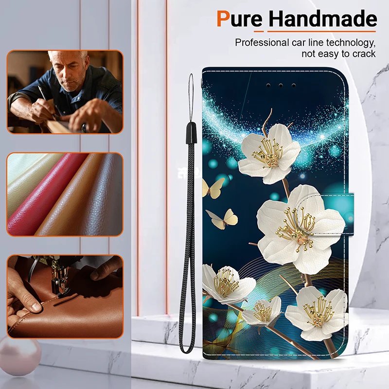 حافظة جلدية بفتحة للبطاقات لهاتف Tecno Pova 6 Neo 4 5 6 Pro 5G pova Neo 2 3 4G Spark 4 محفظة حماية غطاء الهاتف