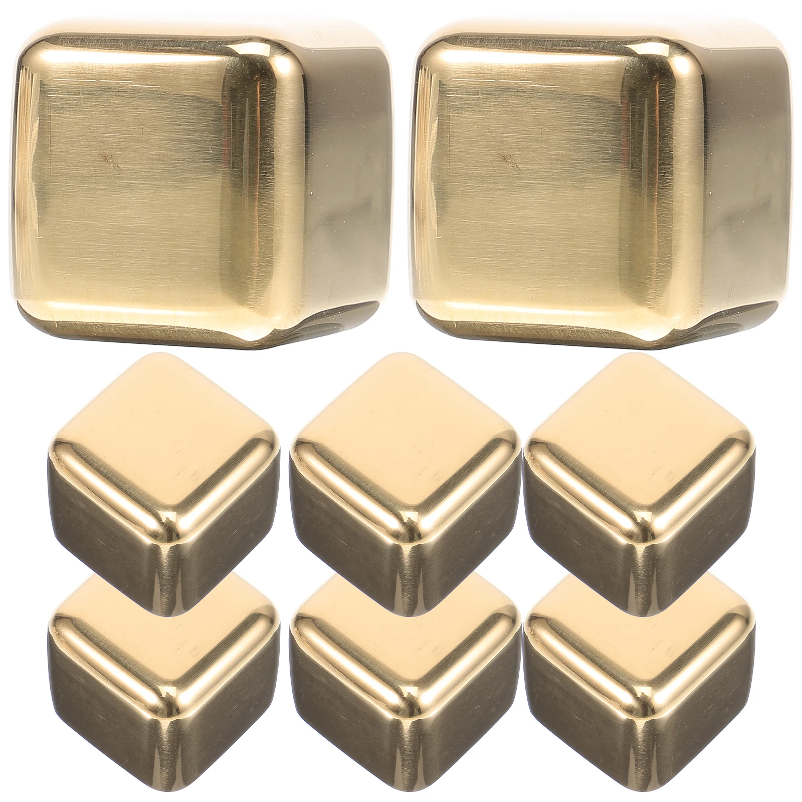 

8 Pcs Stainless Steel Ice Cubes Reusable Whiskey Rocks Beverage Chilling Stones Small for Drinks 304 Cooling