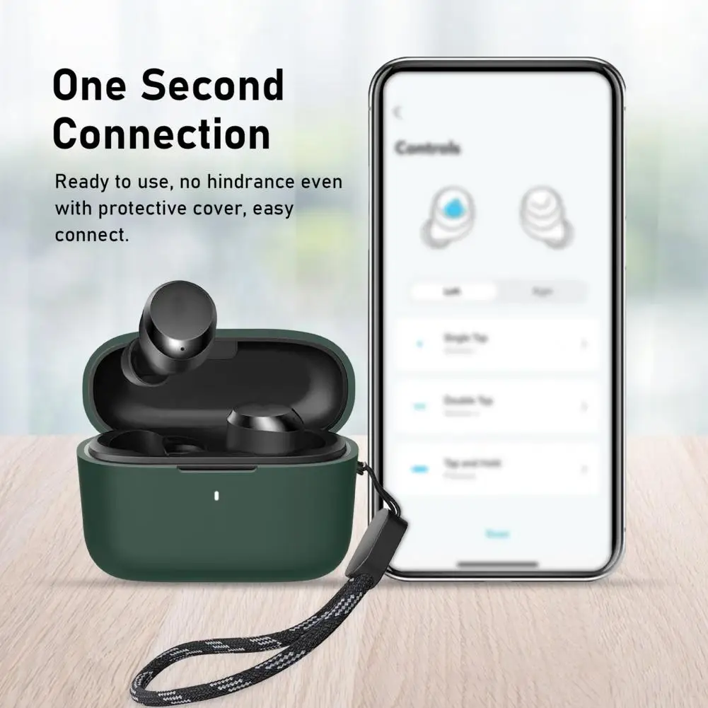 Earphone Case Full Coverage Tight Fit Anti shock Bluetooth compatible Earbuds With Hanging Rope Case For Soundcore A20i