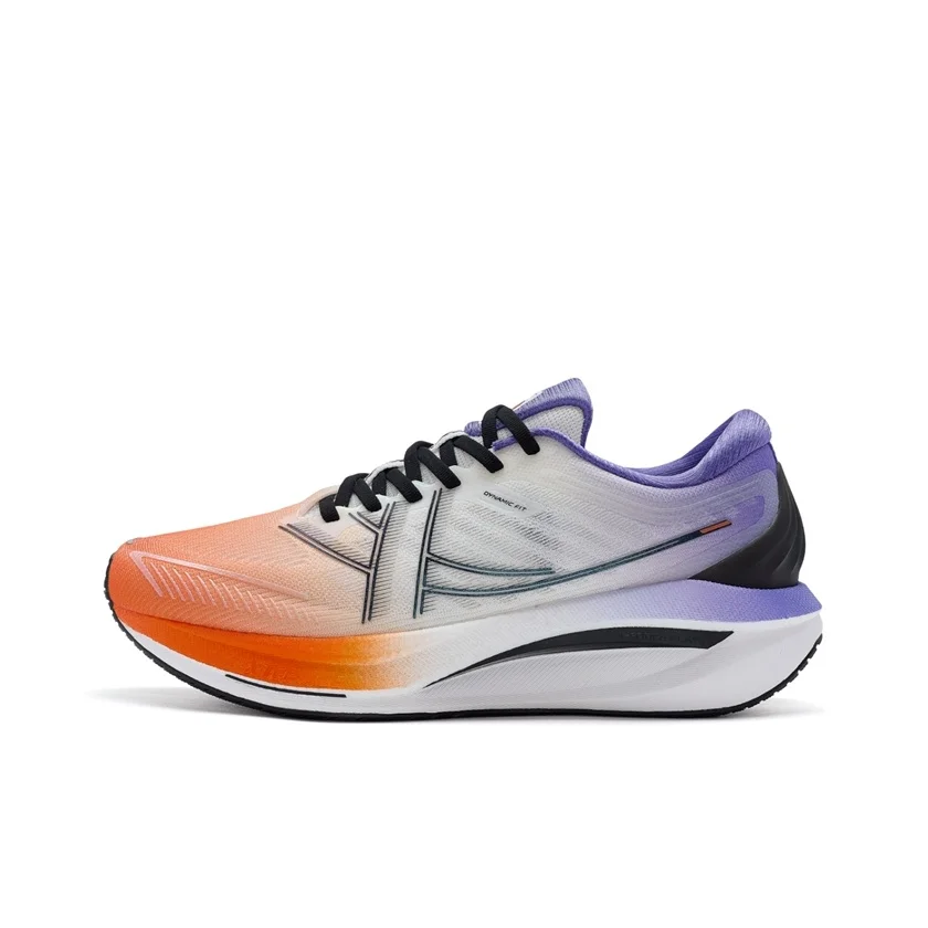 XTEP Comfortable Non slip Lightweight Low top Running Shoes Men's Orange White Purple 976219110050-1