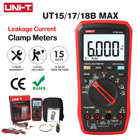 UNI-T Automatic Digital Range Multimeter DMM AC/DC 1000V Voltage Current True RMS Resistance Capacitance Tester 15B/17B 18B MAX