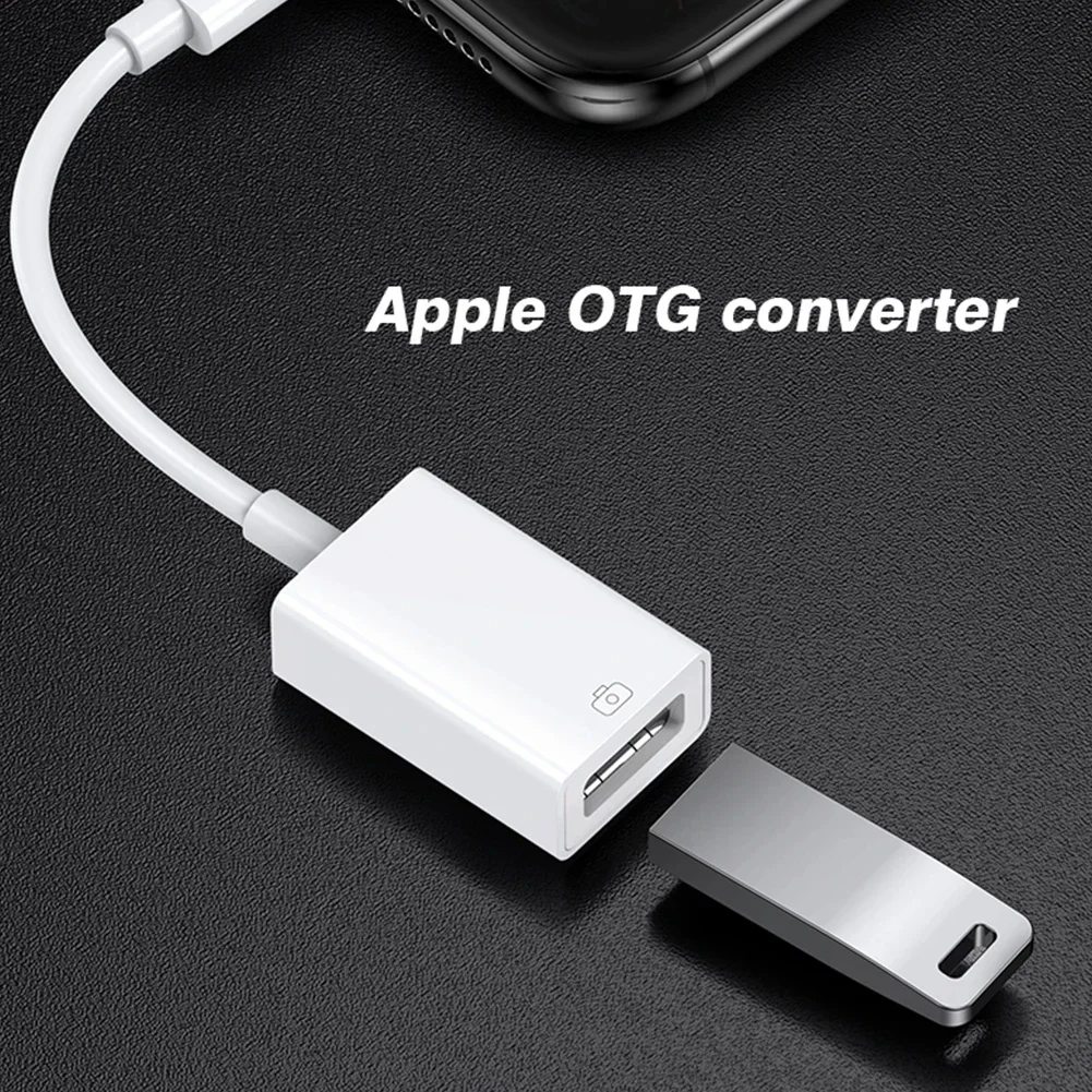 For iOS To USB OTG Converter Adapter Cable For iPhone 15 14 13 12 Pro Max For Xiaomi Samsung Huawei U Disk Camera Data Converter