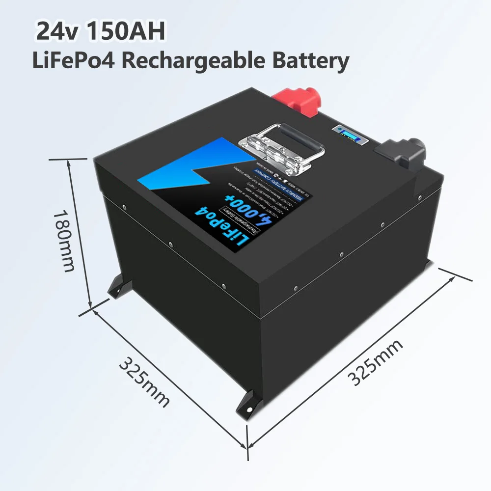 24v 150AH  LiFePo4 Rechargeable Battery Pack Waterproof IP68 Perfect For AVG Forklifts, RV camping provide 20A Charger