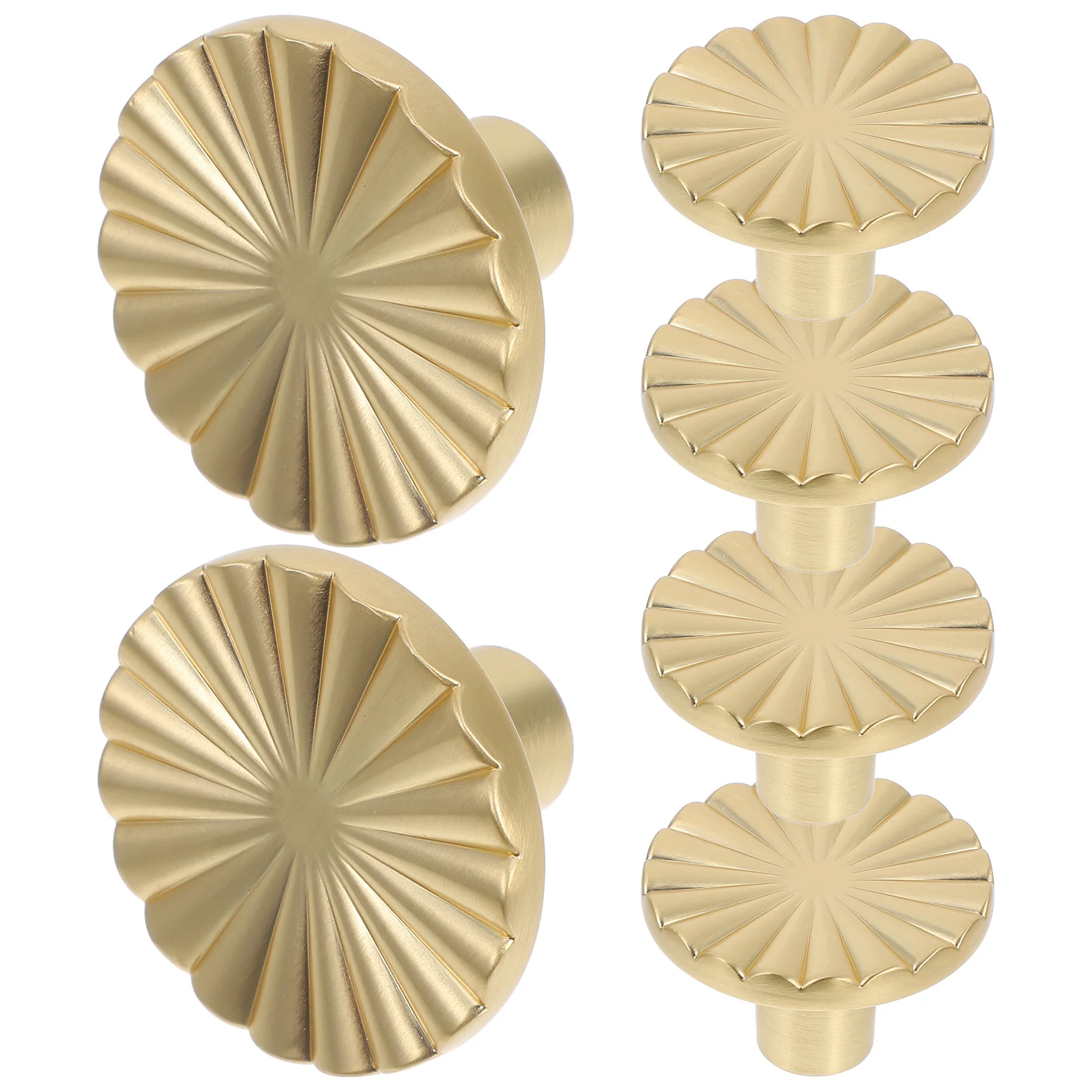 

6Pcs Round Gold Cabinet Knobs Zinc Alloy Handles for Drawers Shoes Wardrobes Decorative Pull Closet Handles Cabinet Knobs