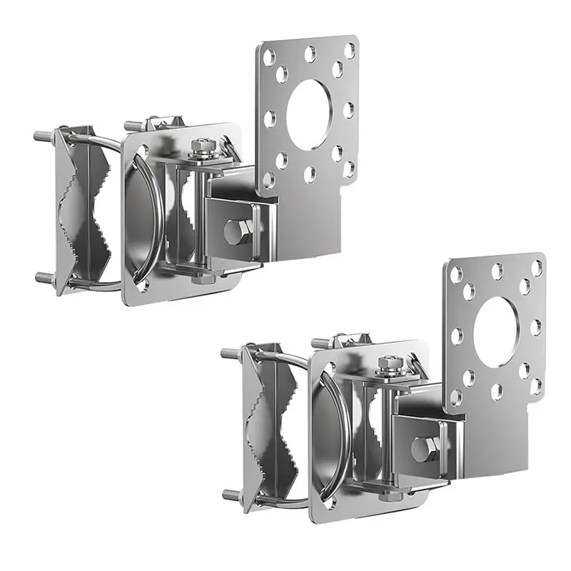 

2 Pack Universal Wall/Pole Mounting Pole Mount Brackets With U-Bolt,L Mounting Kit Hardware Accessories For Outdoor-[A04I Tools]