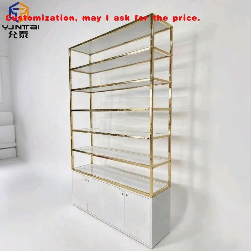 

custom.Elegant Wooden Perfume Store Display Racks Customized Wall Cabinet Beauty Shop Deco