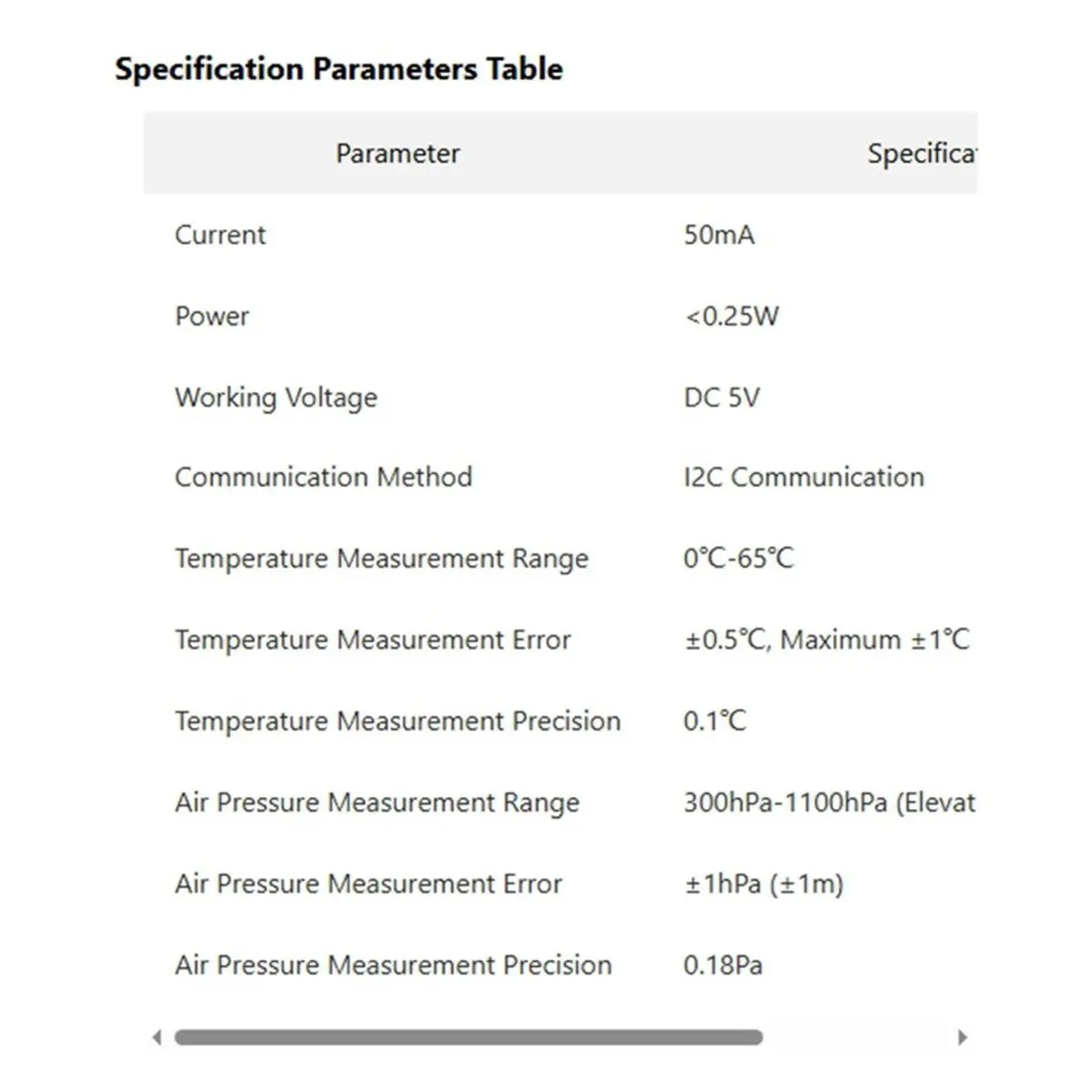 BMP388 Barometric Pressure Sensor Module for Atmospheric Pressure Altitude and Temperature Detection Communication
